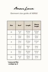 Adele linen wrap top in Mocha Gingham