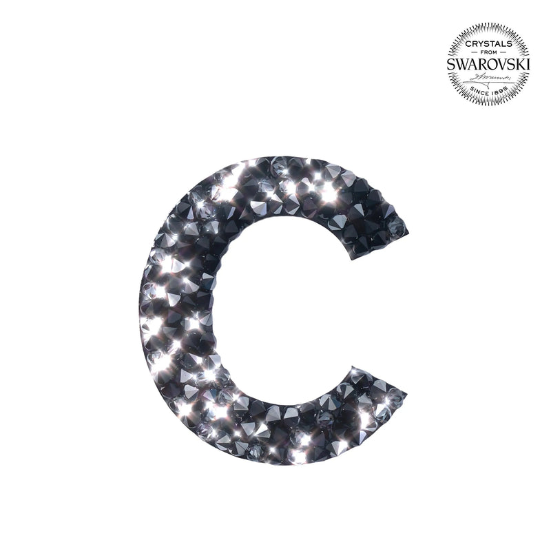 SWAROVSKI® ADHESIVE STICKER "C" - BLACK