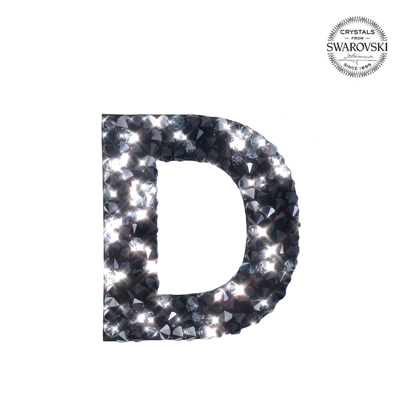 SWAROVSKI® 不干膠貼紙“D” - 黑色