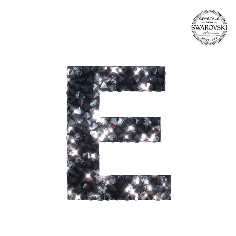 SWAROVSKI® 不干胶贴纸“E” - 黑色