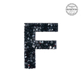 SWAROVSKI® 不干胶贴纸“F” - 黑色