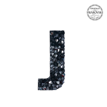SWAROVSKI® ADHESIVE STICKER "J" - BLACK