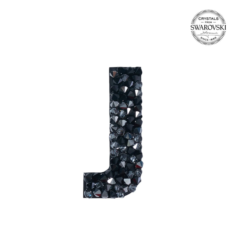 SWAROVSKI® 不干胶贴纸“J” - 黑色