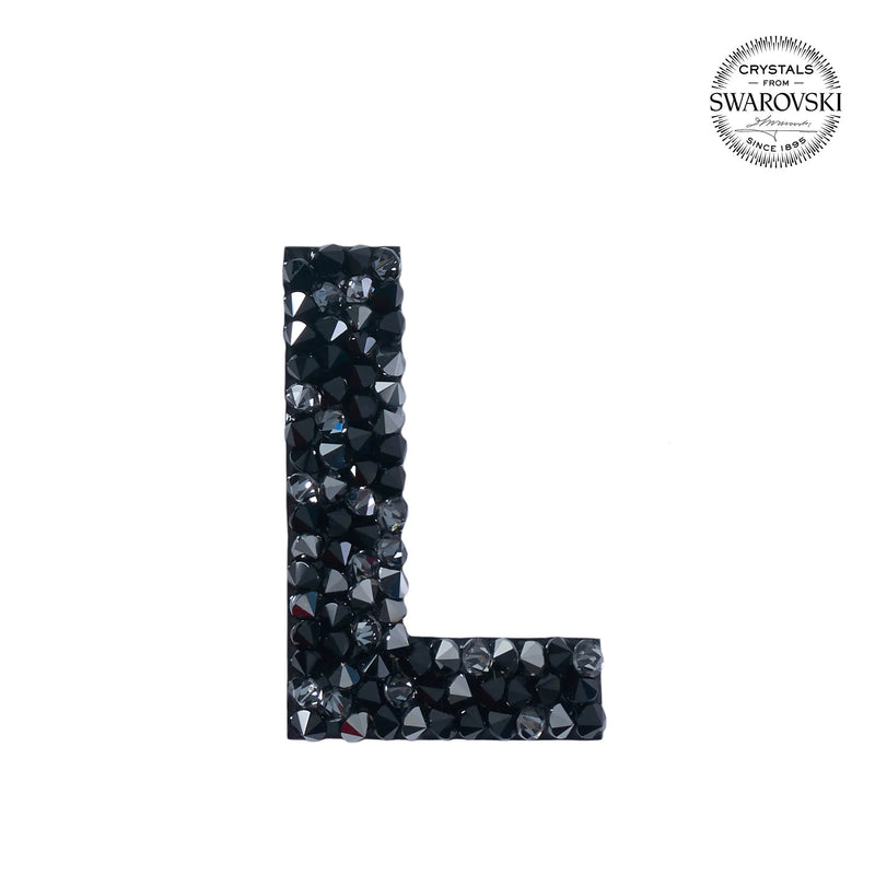 SWAROVSKI® 不干胶贴纸“L” - 黑色