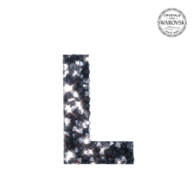 SWAROVSKI® 不干胶贴纸“L” - 黑色