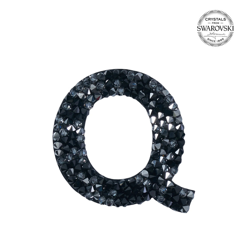 SWAROVSKI® 不干胶贴纸“Q”- 黑色