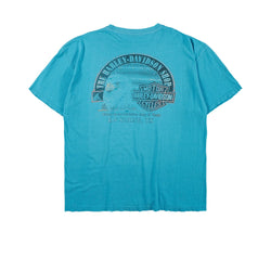 Vintage Custom Tee with Crystals from Swarovski® - BLUE BIKE