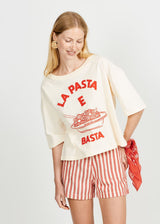 Tshirt Femme Pasta E Ba Ecru-12
