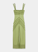 ARABELLA GREEN RUFFLED DRESS