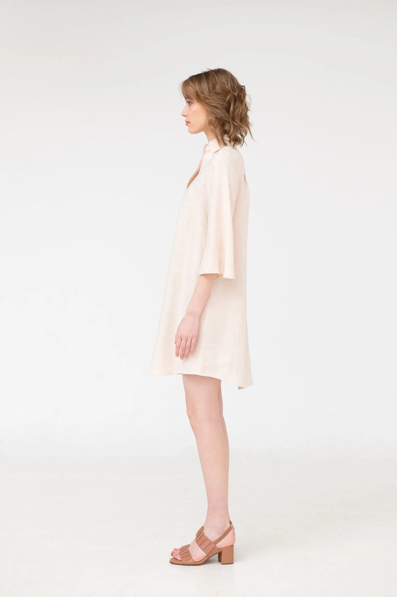 Alexa – V-neck Linen Mini Dress