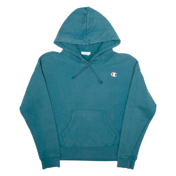 CHAMPION REVERSE WEAVE Womens Blue Hoodie Pullover S