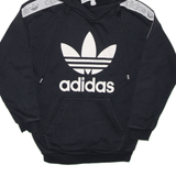 ADIDAS Sports Black Pullover Hoodie Womens XS