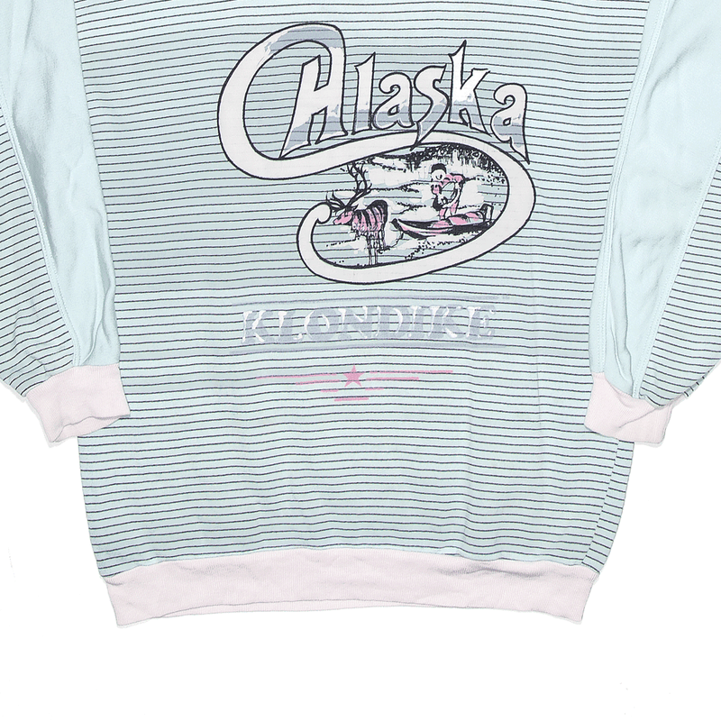 CV Hlaska Klondike Blue Striped Sweatshirt Womens L