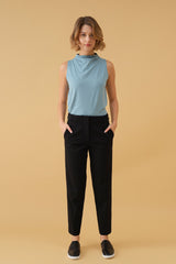 High-waist Barrel Trouser - Black