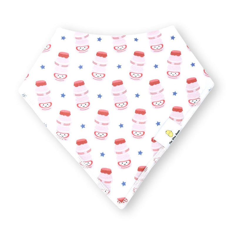 the wee bean organic cotton baby bandana bib yogurt drink yakult 