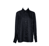 Elegance Silk Blouse in Black Paisley – Women’s Luxury Silk Top