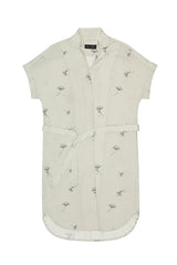 Botanical 2-way Shirtdress - Pebble print