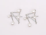 Pearlescent Futurista Earrings – Luxury Pearl Statement Earrings