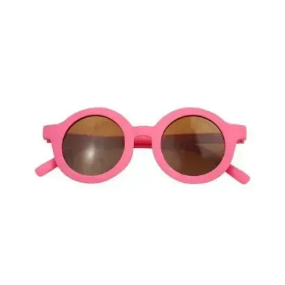 SUSTAINABLE KIDS ROUND SUNNIES - BUBBLE GUM