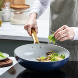 Padova 深藍色陶瓷易潔炒鍋 28cm CC006464