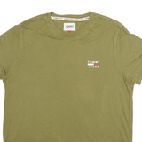 TOMMY HILFIGER Mens T-Shirt Green Short Sleeve L