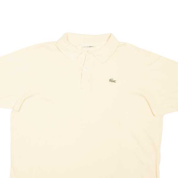LACOSTE Mens Polo Shirt Yellow Short Sleeve L