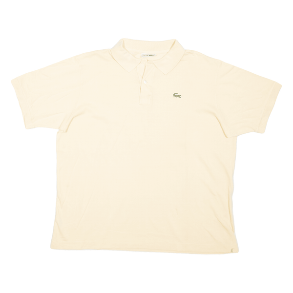 LACOSTE Mens Polo Shirt Yellow Short Sleeve L