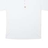 LEVI'S Womens T-Shirt White Button Neck M