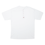 LEVI'S Womens T-Shirt White Button Neck M