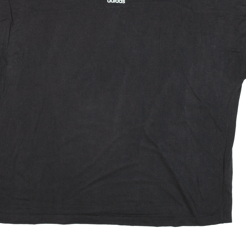 ADIDAS Womens T-Shirt Black Short Sleeve XL