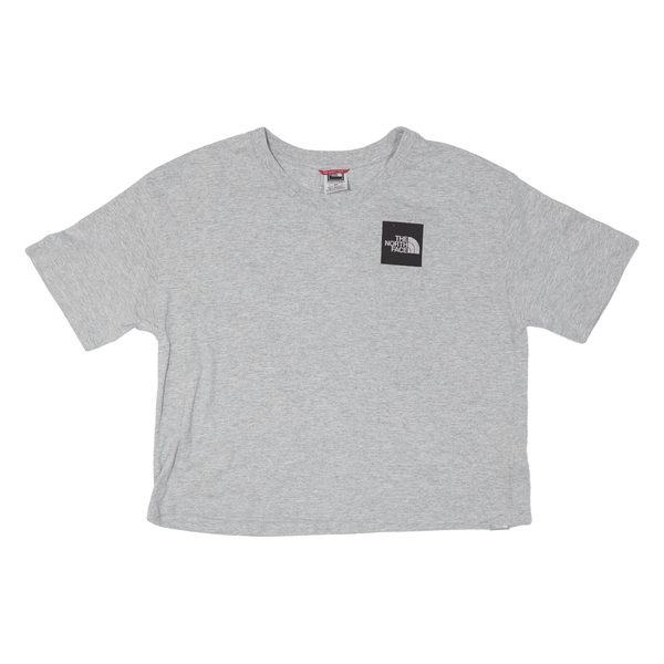 THE NORTH FACE Cropped Womens T-Shirt Grey Short Sleeve S