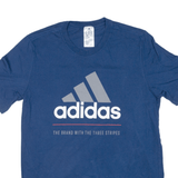 ADIDAS Mens T-Shirt Blue Short Sleeve M