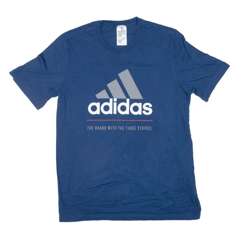 ADIDAS Mens T-Shirt Blue Short Sleeve M