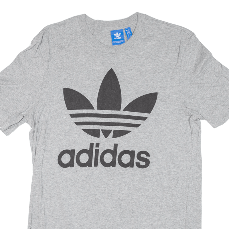 ADIDAS ORIGINALS Mens T-Shirt Grey Short Sleeve S