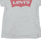 LEVI'S Womens T-Shirt Grey Short Sleeve S