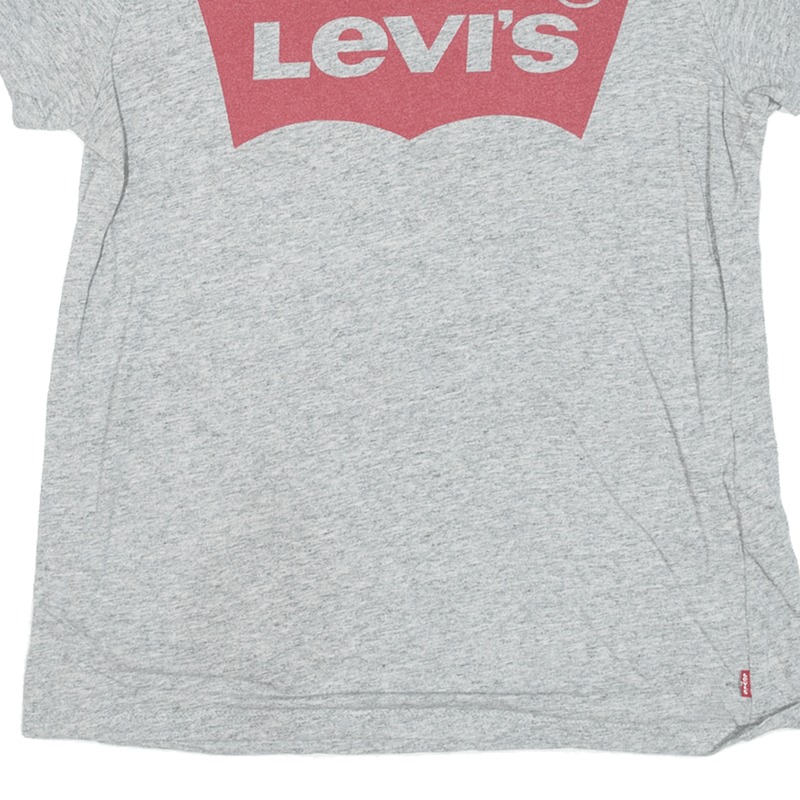 LEVI'S Womens T-Shirt Grey Short Sleeve S