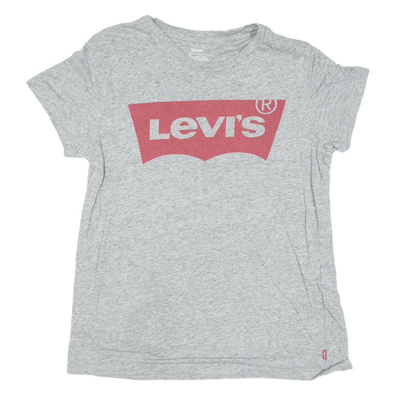 LEVI'S Womens T-Shirt Grey Short Sleeve S