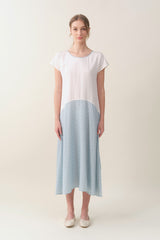 Cap-sleeve Maxi Dress - Sky Print