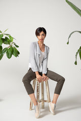 Cropped Cardigan - Grey Pearl