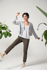 Cropped Cardigan - Grey Pearl