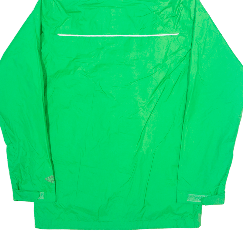 COLUMBIA Boys Rain Jacket Green Hooded L