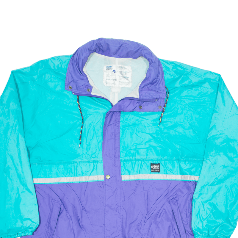 Vintage AQUAGUARD Mens Windbreaker Jacket Blue 90s XL