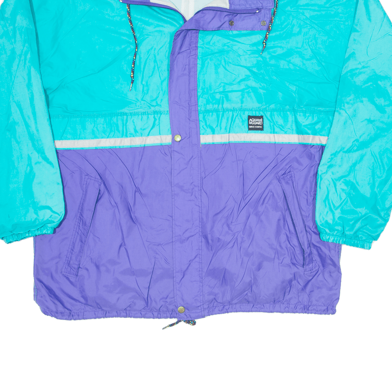 Vintage AQUAGUARD Mens Windbreaker Jacket Blue 90s XL