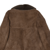 Vintage Mens Overcoat Coat Brown Shearling 90s L