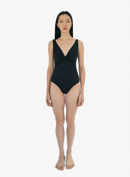 Gaia Twist Front Rib Swimsuit