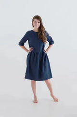 Organic cotton women dress - Navy