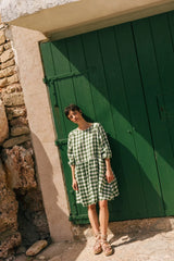 SOFIA midi-length linen dress