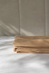 Linen flat sheet in Mustard