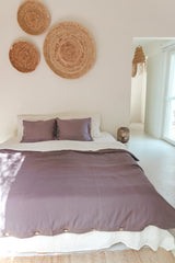 Linen duvet cover in Dusty Lavender