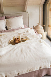 Linen pillowcase in White